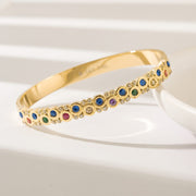 Picasso Bracelet with jewel tone crystals