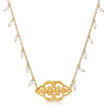 Load image into Gallery viewer, Annie 22kt Gold Vermeil Necklace With Rice Pearls