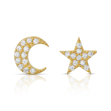 TINY To the Moon & Back Earring - Gold