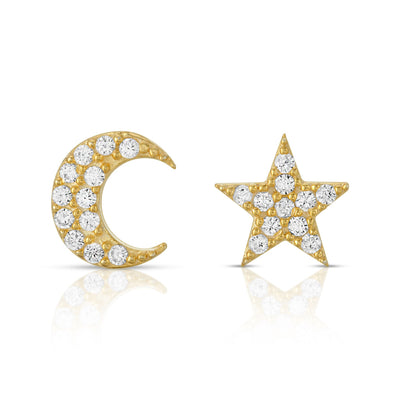 To the Moon & Back  Stud Earring - Dainty