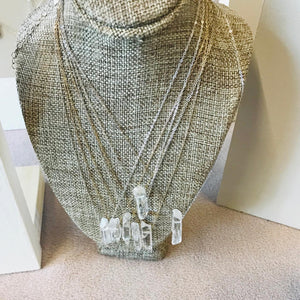 Mary of Teck Gold Fill Chain With Clear Quartz Necklace