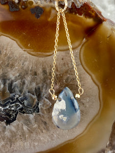 Out of This World - Gold Filled with Lightning Ridge Opal Necklace