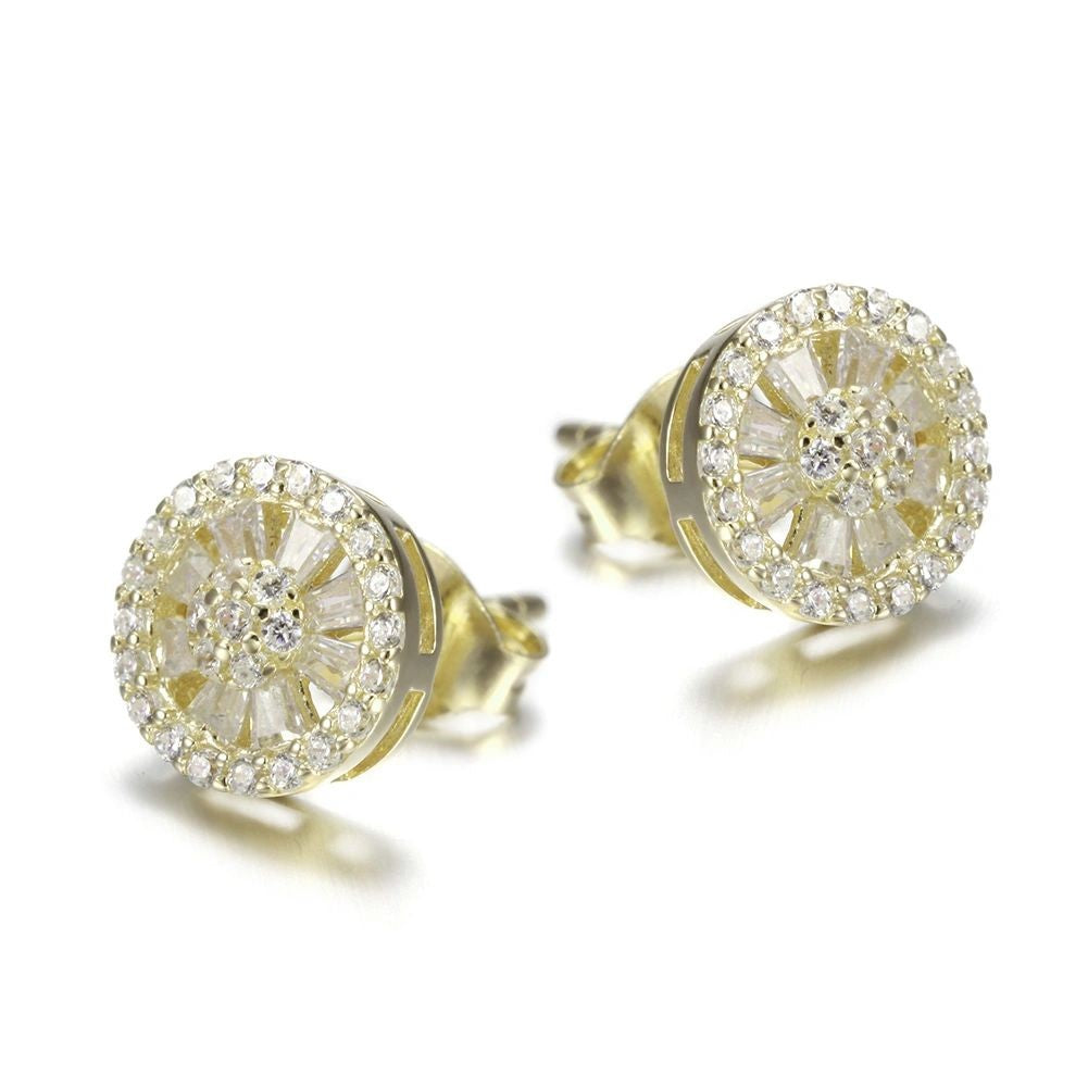 Tesla Baguette Swarovski Crystal  with Stud Earrings